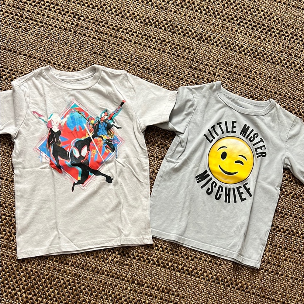 Cat & Jack White Short Sleeve Tees Casual Crew-Neck
